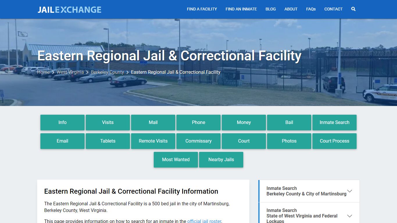 Eastern Regional Jail & Correctional Facility, WV Inmate Search ...